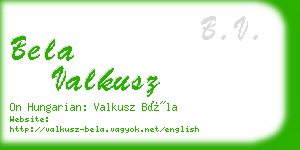 bela valkusz business card